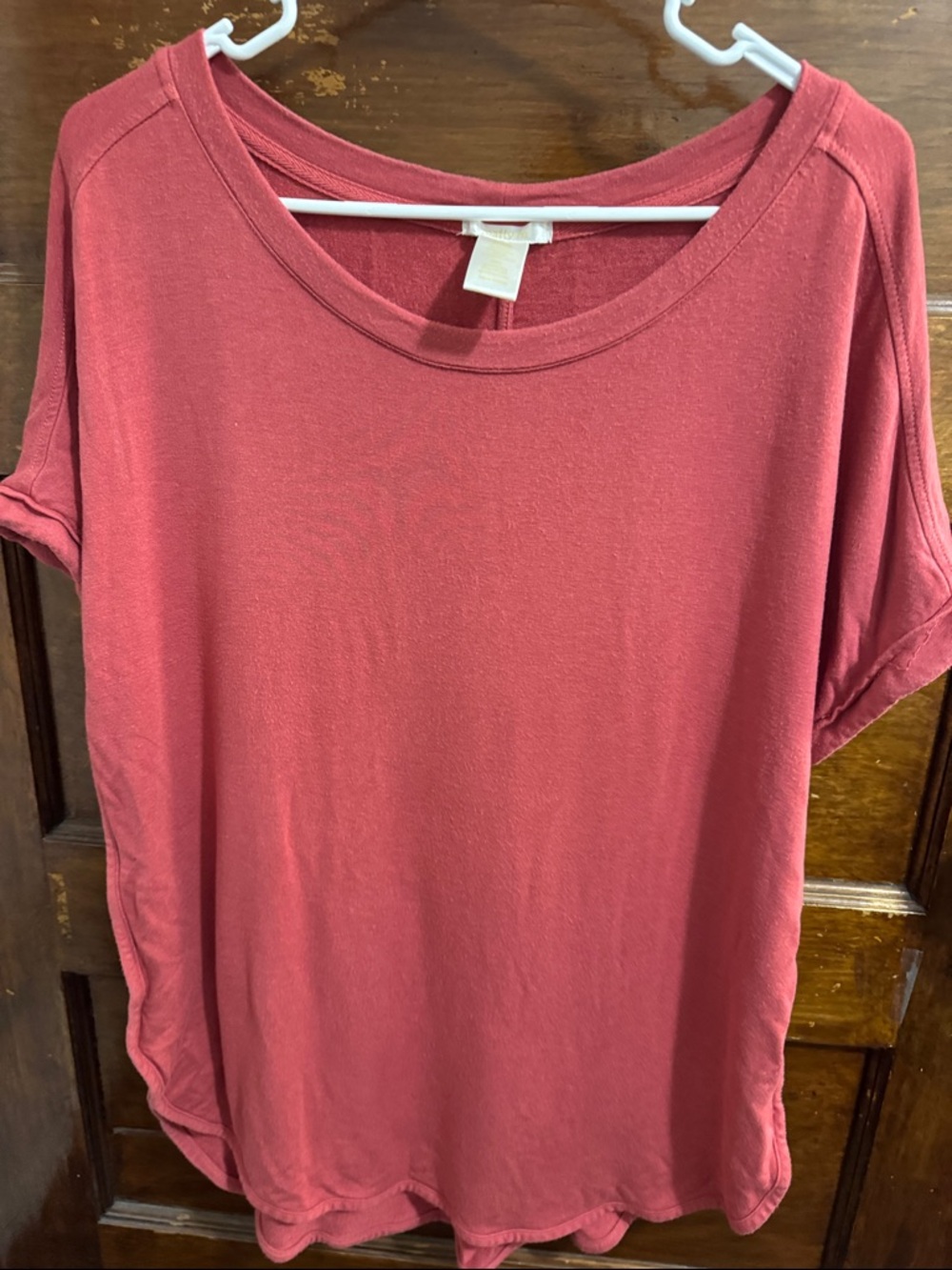 Matty M Dusty Rose Relaxed Short Sleeve Tee